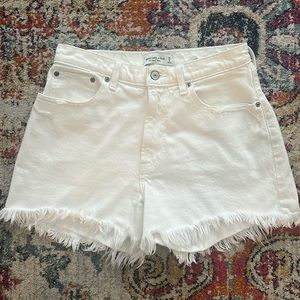NWOT A&F White Distressed Jean Shorts